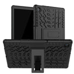 Cool Tyre Pattern PC + TPU Tablet Back Case with Kickstand for Lenovo Tab M10 Plus TB-X606F / Tab K10