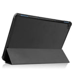 Litch Skin PU Leather Tri-fold Stand Shell for Lenovo Chromebook Duet Tablet Case