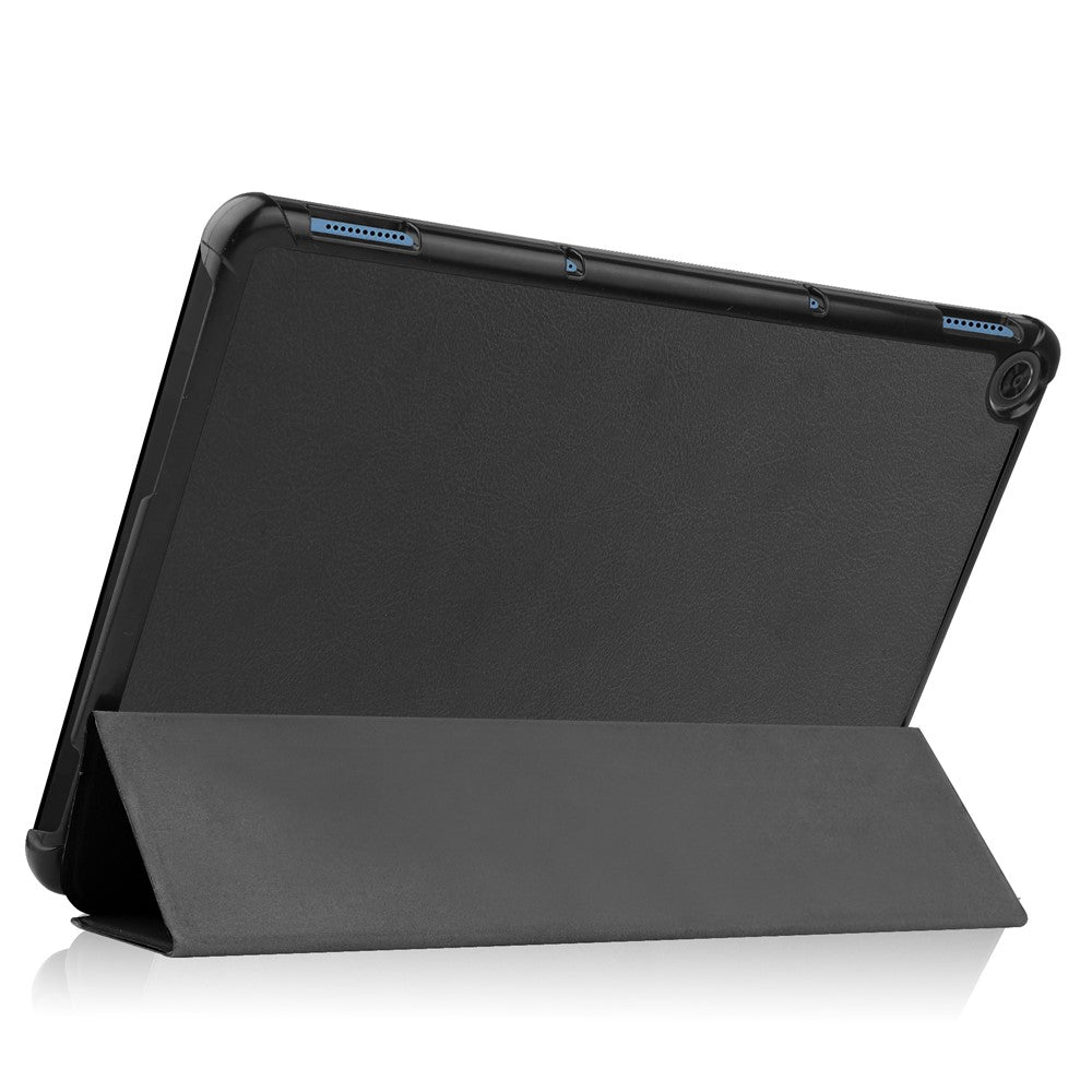 Litch Skin PU Leather Tri-fold Stand Shell for Lenovo Chromebook Duet Tablet Case
