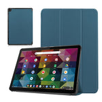 Litch Skin PU Leather Tri-fold Stand Shell for Lenovo Chromebook Duet Tablet Case
