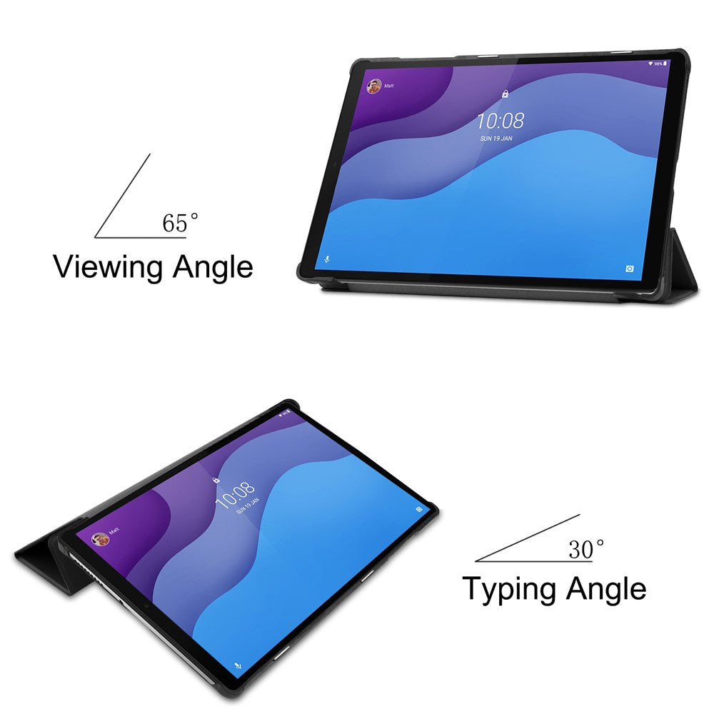 Tri-fold Leather Stand Tablet Case Narrow Bezel Multi-Color Tablet Cover for Lenovo Tab M10 HD Gen 2 TB-X306F/TB-X306X