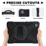 360° drejeligt tabletstativ i PC + silikone med pennelomme og håndtag til Lenovo Tab M8 8" TB-8505F/8505X 2019