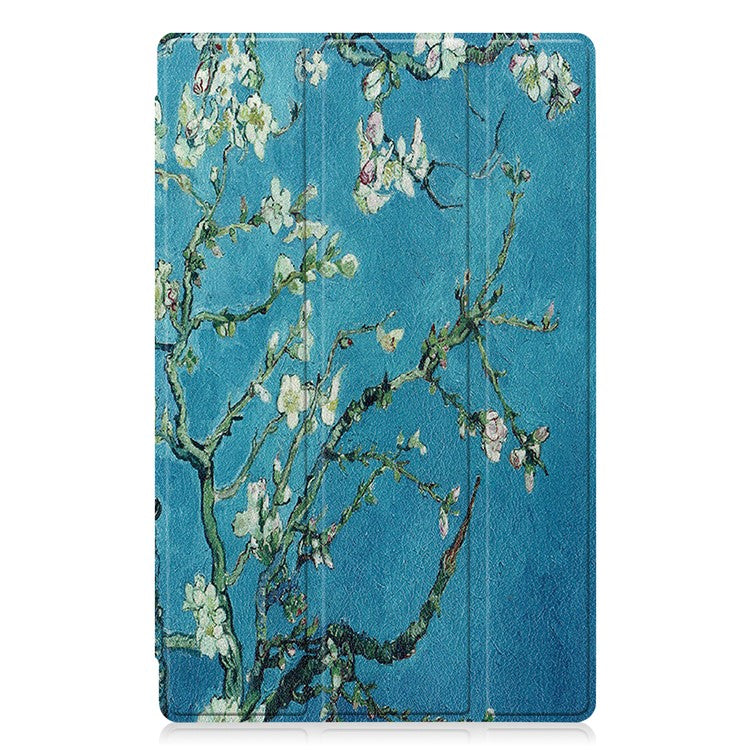 Tri-fold Stand + Pen Slot + Pattern Printing Leather Case for Lenovo Tab M10 HD Gen 2 TB-X306F / TB-X306X