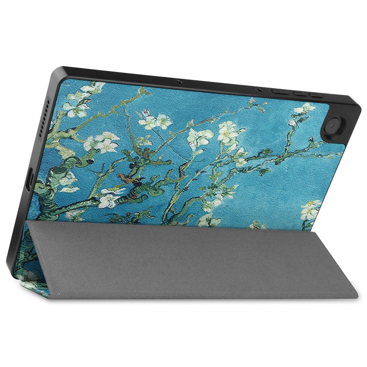 Tri-fold Stand + Pen Slot + Pattern Printing Leather Case for Lenovo Tab M10 HD Gen 2 TB-X306F / TB-X306X