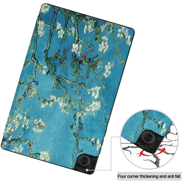 Tri-fold Stand + Pen Slot + Pattern Printing Leather Case for Lenovo Tab M10 HD Gen 2 TB-X306F / TB-X306X