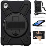 PC and Silicone Tablet Case + Shoulder Strap + Hand Band + 360° Swivel Kickstand for Lenovo Tab M8 2020