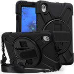 PC and Silicone Tablet Case + Shoulder Strap + Hand Band + 360° Swivel Kickstand for Lenovo Tab M8 2020