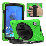 PC and Silicone Tablet Case + Shoulder Strap + Hand Band + 360° Swivel Kickstand for Lenovo Tab M8 2020