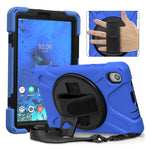 PC and Silicone Tablet Case + Shoulder Strap + Hand Band + 360° Swivel Kickstand for Lenovo Tab M8 2020