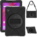 PC + Silicone Case with Kickstand Shoulder Strap for Lenovo Tab M10 Plus (2020) / K10 (2021) TB-X606F / 606X / X6C6F / X6C6X / X6C6NBF