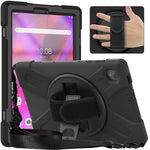 PC + Silicone Case with Kickstand Shoulder Strap for Lenovo Tab M10 Plus (2020) / K10 (2021) TB-X606F / 606X / X6C6F / X6C6X / X6C6NBF