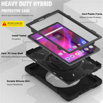 PC + Silicone Case with Kickstand Shoulder Strap for Lenovo Tab M10 Plus (2020) / K10 (2021) TB-X606F / 606X / X6C6F / X6C6X / X6C6NBF