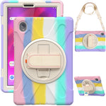 PC + Silicone Case with Kickstand Shoulder Strap for Lenovo Tab M10 Plus (2020) / K10 (2021) TB-X606F / 606X / X6C6F / X6C6X / X6C6NBF