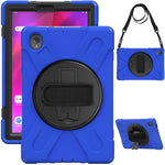 PC + Silicone Case with Kickstand Shoulder Strap for Lenovo Tab M10 Plus (2020) / K10 (2021) TB-X606F / 606X / X6C6F / X6C6X / X6C6NBF