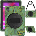 PC + Silicone Case with Kickstand Shoulder Strap for Lenovo Tab M10 Plus (2020) / K10 (2021) TB-X606F / 606X / X6C6F / X6C6X / X6C6NBF