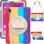 PC + Silicone Case with Kickstand Shoulder Strap for Lenovo Tab M10 Plus (2020) / K10 (2021) TB-X606F / 606X / X6C6F / X6C6X / X6C6NBF
