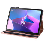 Läderplånboksställ med tryckt blommönster och skyddande skal för surfplatta i läder för Lenovo Tab M10 HD Gen 2