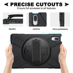 360° Rotary Kickstand Design PC + Silicone Tablet Case Shell for Lenovo Tab P11 Pro TB-J706F