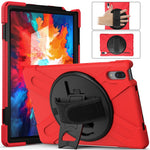 360° Rotary Kickstand Design PC + Silicone Tablet Case Shell for Lenovo Tab P11 Pro TB-J706F