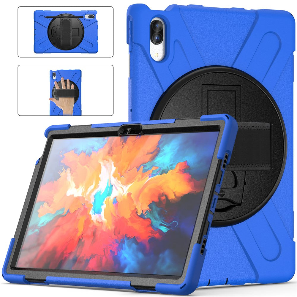 360° Rotary Kickstand Design PC + Silicone Tablet Case Shell for Lenovo Tab P11 Pro TB-J706F
