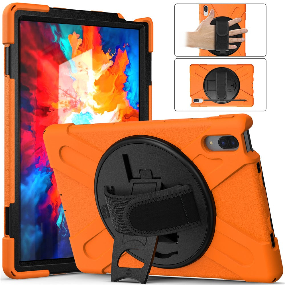 360° Rotary Kickstand Design PC + Silicone Tablet Case Shell for Lenovo Tab P11 Pro TB-J706F