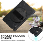 360 Degree Swivel Kickstand Design PC + Silicone Hybrid Protective Tablet Case + Shoulder Strap for Lenovo Tab P11 Pro TB-J706F