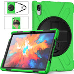 360 Degree Swivel Kickstand Design PC + Silicone Hybrid Protective Tablet Case + Shoulder Strap for Lenovo Tab P11 Pro TB-J706F