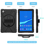 360° Swivel Kickstand  PC + Silicone Tablet Case Shell for Lenovo Tab M10 X306X
