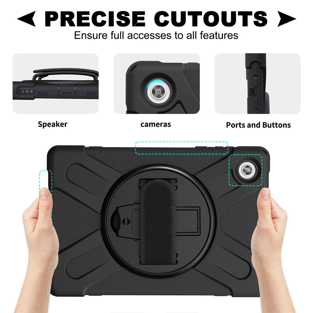 360° Swivel Kickstand  PC + Silicone Tablet Case Shell for Lenovo Tab M10 X306X