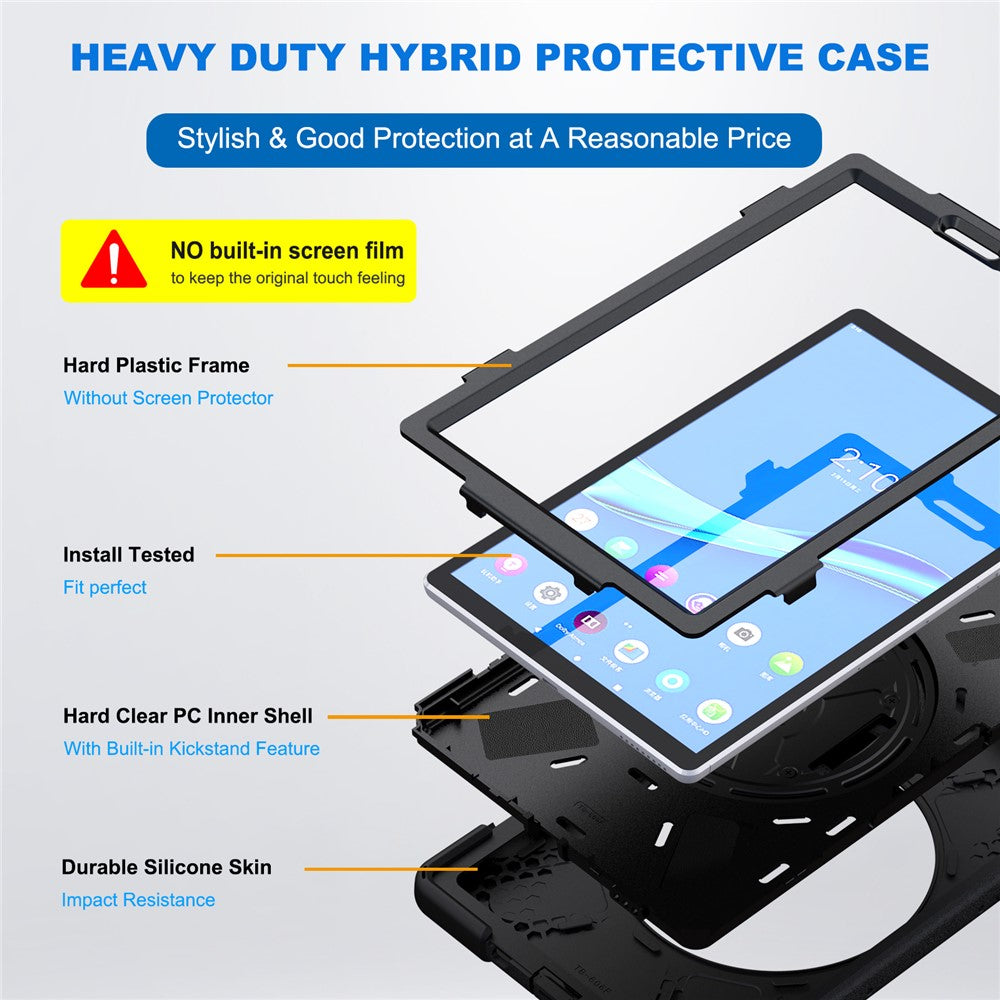 360° Swivel Kickstand  PC + Silicone Tablet Case Shell for Lenovo Tab M10 X306X