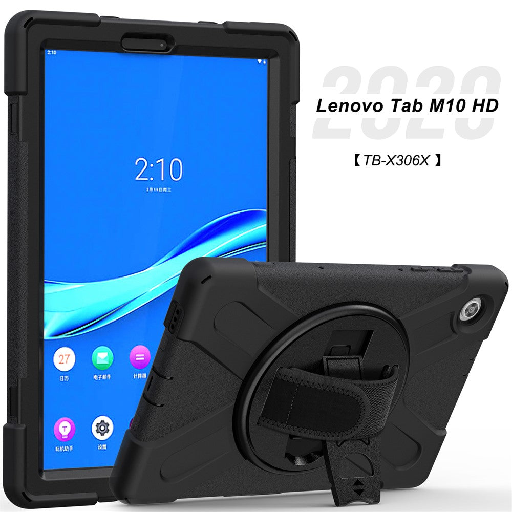 360° Swivel Kickstand  PC + Silicone Tablet Case Shell for Lenovo Tab M10 X306X