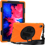 360 graders vridbart stödsfodral i PC + silikon med hybridsurfplatta och axelrem för Lenovo Tab P11 TB-J606F / Tab P11 5G / Tab P11 5G