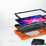 360 graders vridbart stödsfodral i PC + silikon med hybridsurfplatta och axelrem för Lenovo Tab P11 TB-J606F / Tab P11 5G / Tab P11 5G