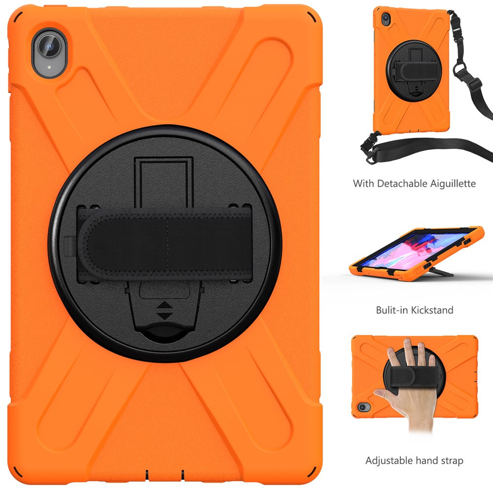 360 graders vridbart stödsfodral i PC + silikon med hybridsurfplatta och axelrem för Lenovo Tab P11 TB-J606F / Tab P11 5G / Tab P11 5G