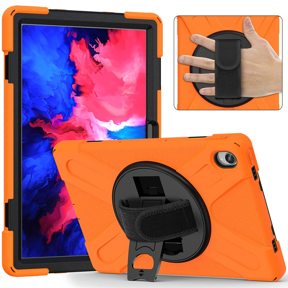 360° Rotary Kickstand Design PC + Silicone Tablet Case Shell for Lenovo Tab P11 TB-J606F / Tab P11 5G / Tab P11 Plus TB-J616