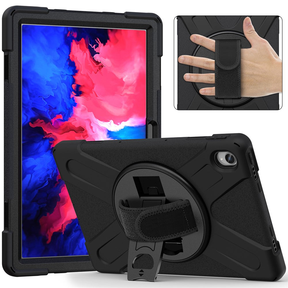 360° Rotary Kickstand Design PC + Silicone Tablet Case Shell for Lenovo Tab P11 TB-J606F / Tab P11 5G / Tab P11 Plus TB-J616