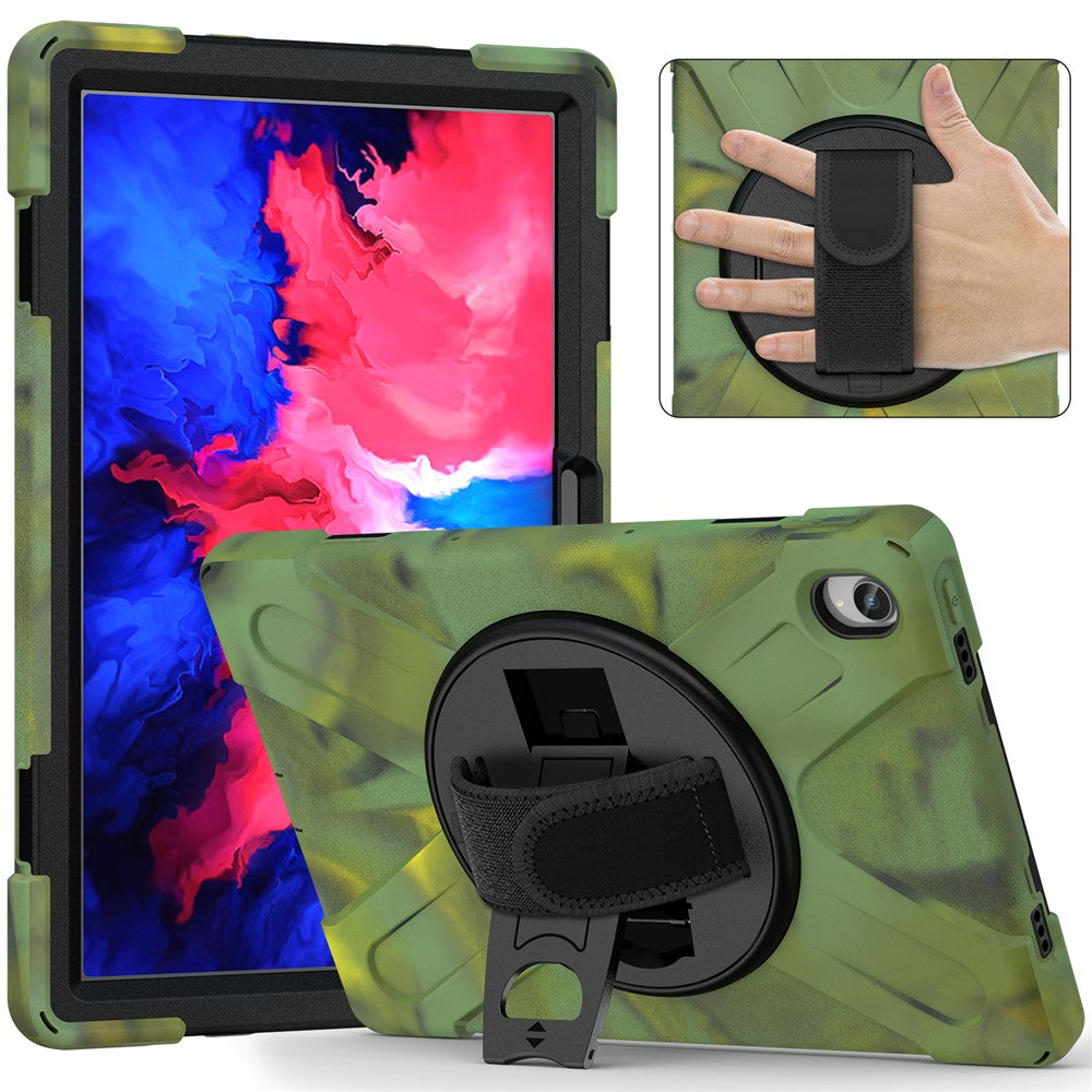 360° Rotary Kickstand Design PC + Silicone Tablet Case Shell for Lenovo Tab P11 TB-J606F / Tab P11 5G / Tab P11 Plus TB-J616
