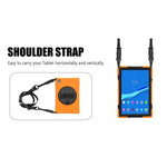 360 Degree Swivel Kickstand Design PC + Silicone Hybrid Tablet Case with Shoulder Strap for Lenovo Tab M10 HD Gen 2