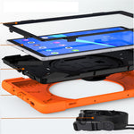 360 Degree Swivel Kickstand Design PC + Silicone Hybrid Tablet Case with Shoulder Strap for Lenovo Tab M10 HD Gen 2