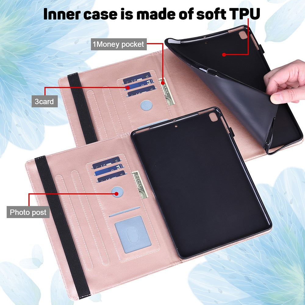Imprinted Peafowl Flower Pattern Design Leather Tablet Wallet Stand Protective Shell for Lenovo Tab P11 TB-J606F / Tab P11 5G