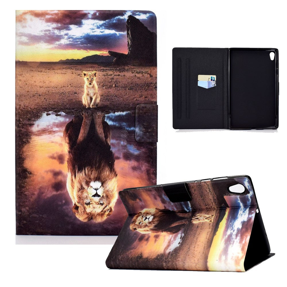 Shock-Proof Pattern Printing Leather Full Protection Tablet Case for Lenovo Tab M10 HD Gen 2 X306