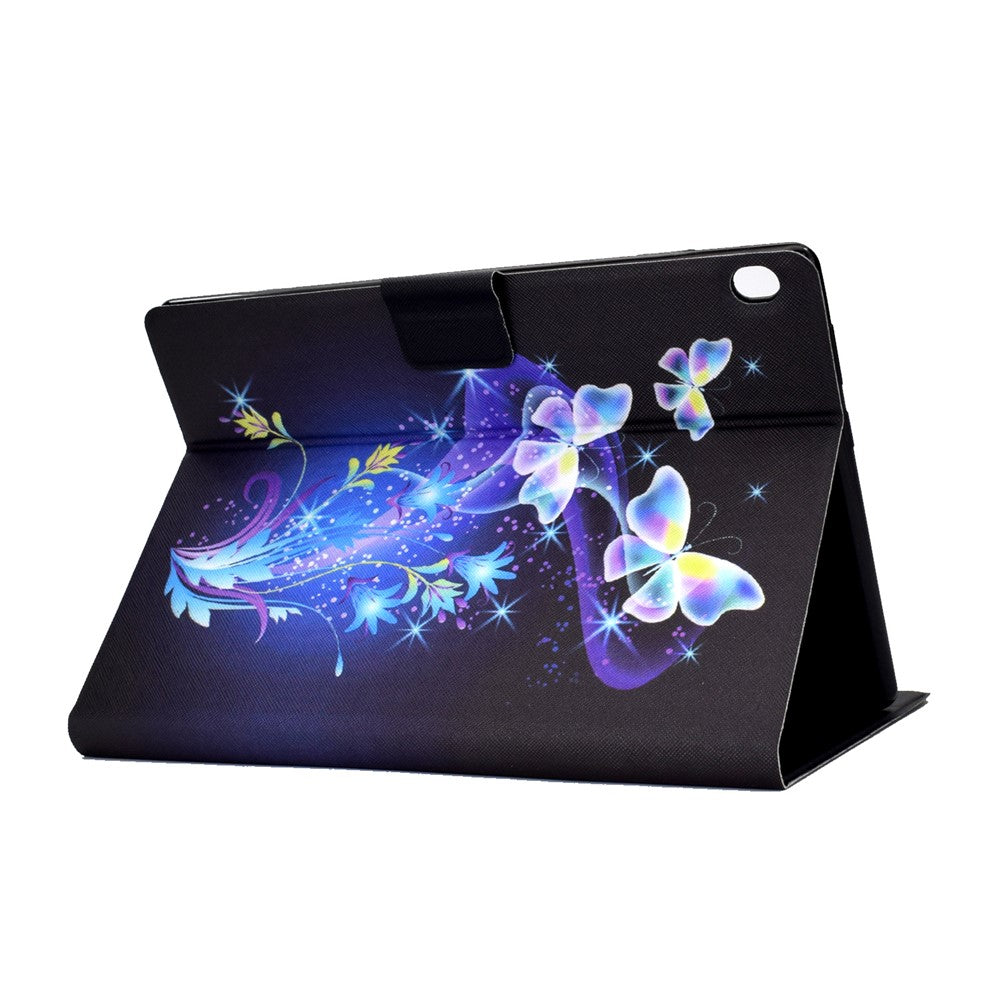 Mönstertryckdesign Läderskyddande, stötsäkert surfplattefodral för Lenovo Tab M10 TB-X605F