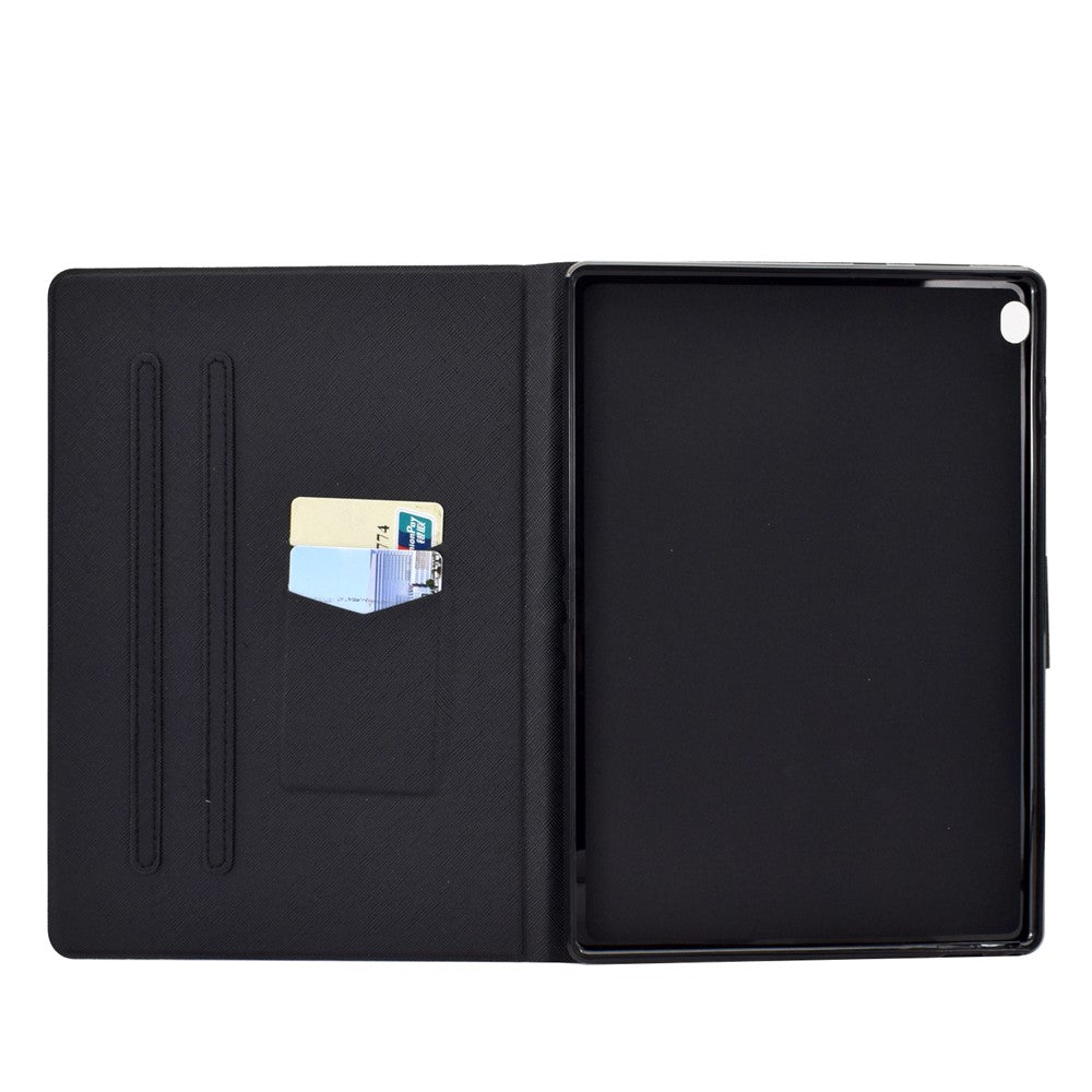 Mönstertryckdesign Läderskyddande, stötsäkert surfplattefodral för Lenovo Tab M10 TB-X605F
