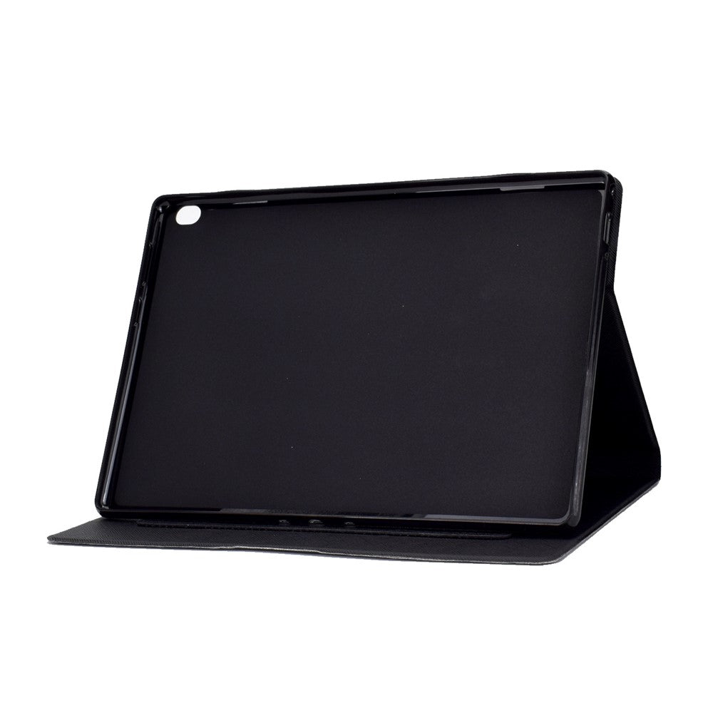 Mönstertryckdesign Läderskyddande, stötsäkert surfplattefodral för Lenovo Tab M10 TB-X605F