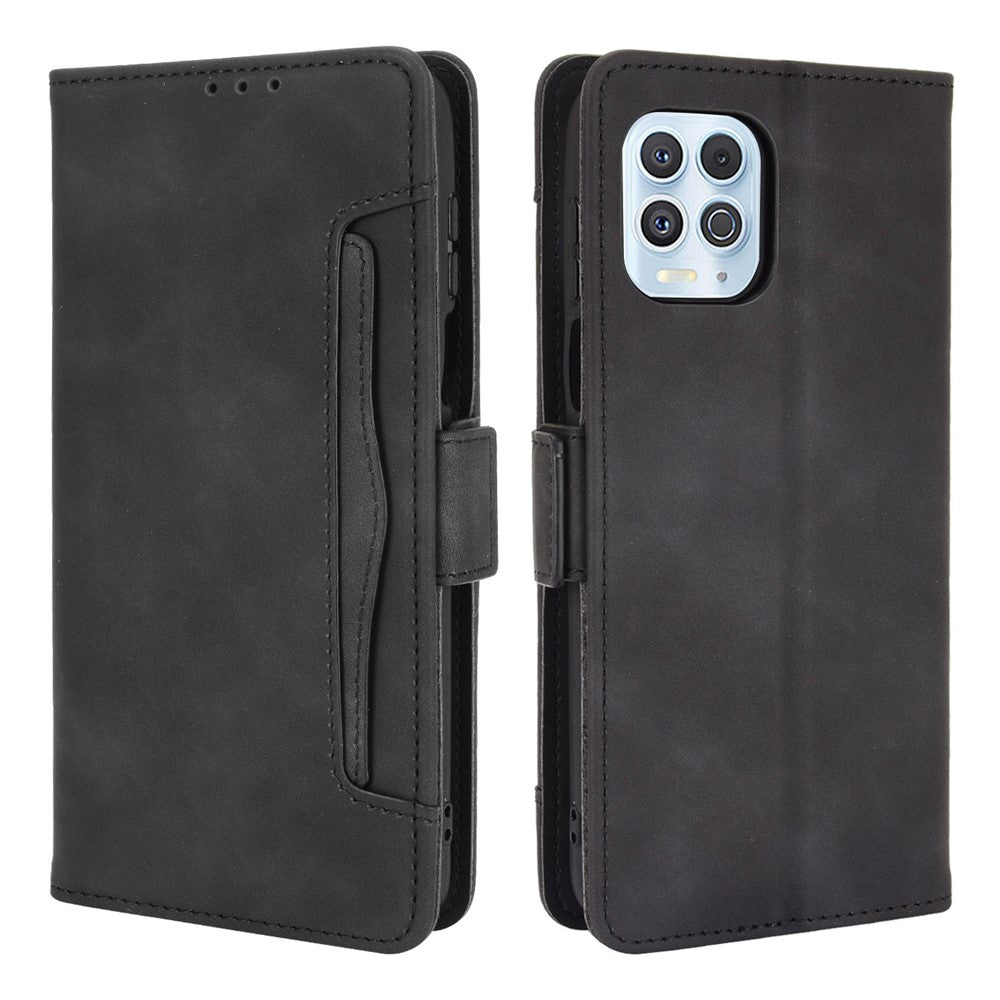 Multiple Card Slots Design Leather Phone Case Cover Wallet Stand for Motorola Edge S/Moto G100