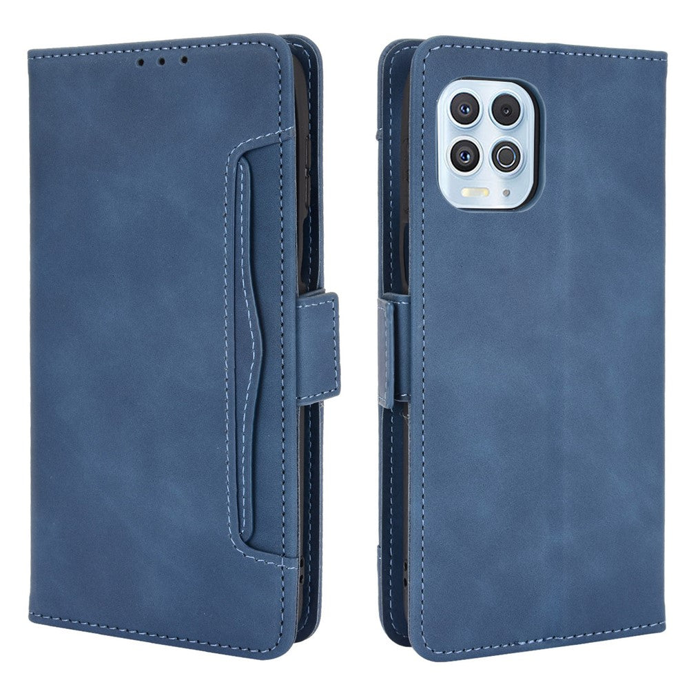 Multiple Card Slots Design Leather Phone Case Cover Wallet Stand for Motorola Edge S/Moto G100