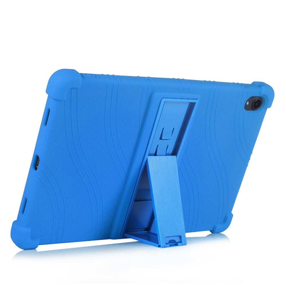 Flerfarvet silikoneetui med udtrækkeligt stativ, stødsikkert tabletetui til Lenovo Tab P11 / P11 5G 11 tommer TB-J606F / J606X