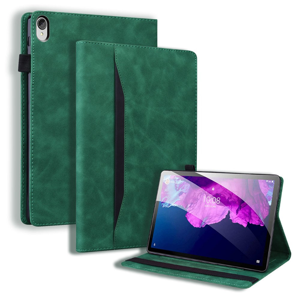 Business Style Front Pocket Design PU Leather Wallet Stand Tablet Cover Case for Lenovo Tab P11 TB-J606F / Tab P11 5G