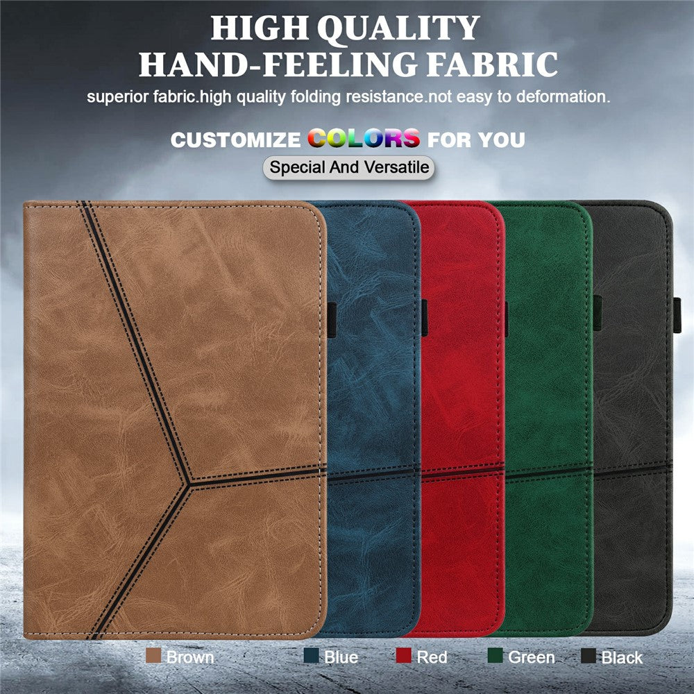 Flerfärgat, stötsäkert läderfodral till surfplatta med korthållare för Lenovo Tab M10 TB-X505L/TB-X505F/TB-X605L/TB-X605F / P10 TB-X705F/TB-X705L