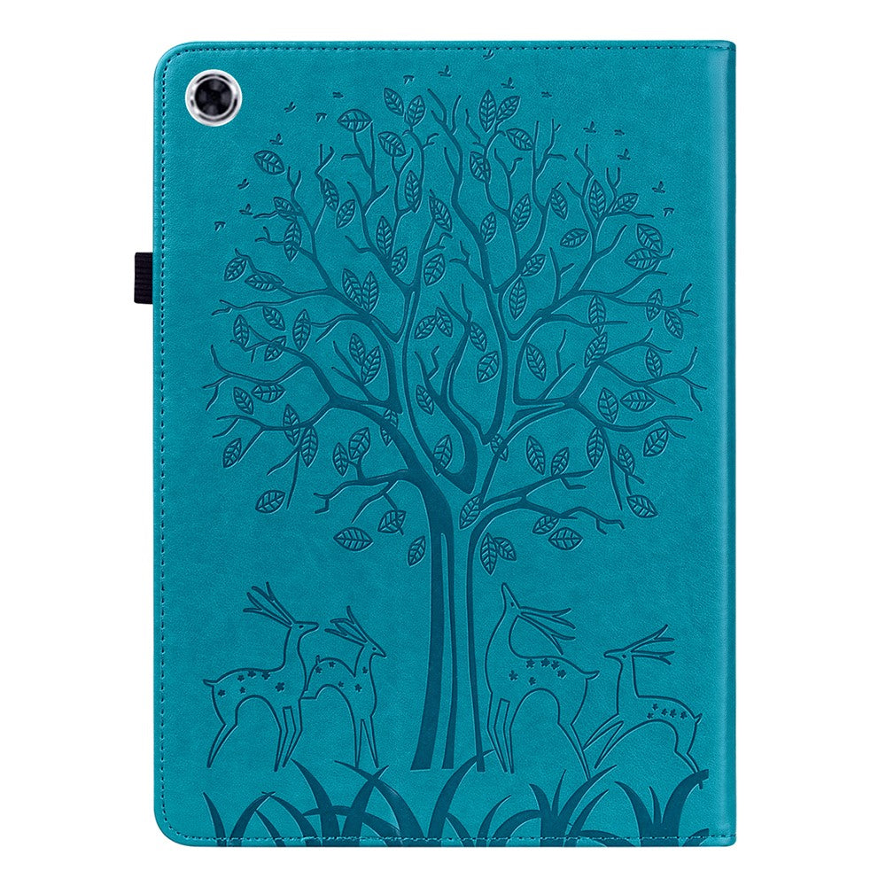 Unique Tree and Deer Pattern Imprinting Smooth Leather Stand Tablet Cover with Card Holders for Lenovo Tab M10 HD Gen 2 X306X